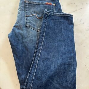 7 For All Mankind Blue Straight Jeans Classic Style
